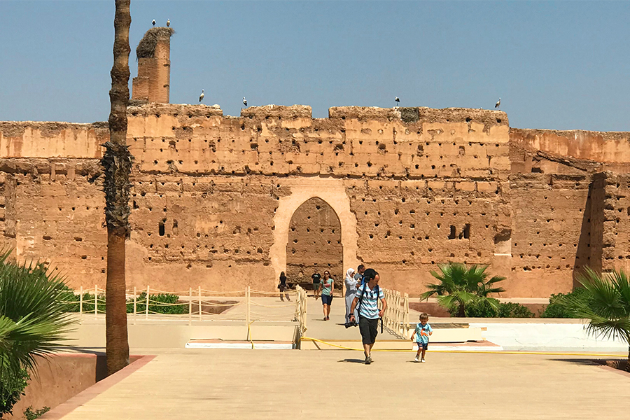 Gateway of El-Badi Palace in Marrakesh, Morocco