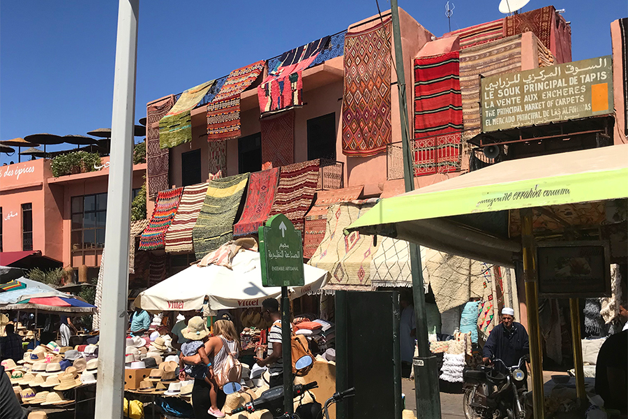 The souk in Marrakesh, Morocco